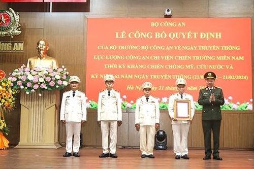 Bộ Công an công bố Ngày truyền thống lực lượng Công an chi viện chiến trường miền Nam
