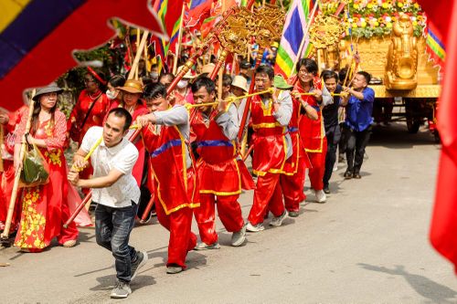 207 thuyền, 60 trai tráng tham gia rước nước ngày khai hội chùa Tam Chúc