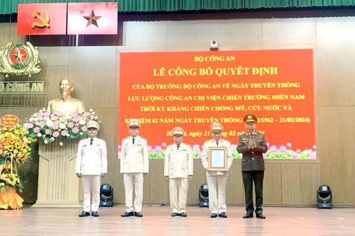 21-2-1962 là Ngày truyền thống lực lượng Công an chi viện chiến trường miền Nam