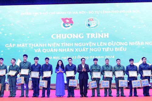 Hà Nội: Gặp gỡ 110 thanh niên tình nguyện nhập ngũ, quân nhân xuất ngũ tiêu biểu