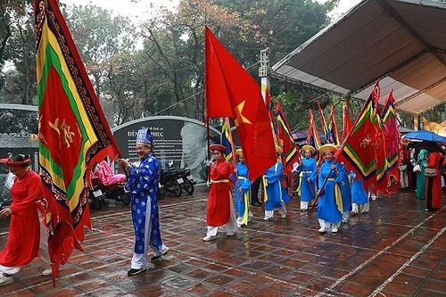 Khai ấn Lý triều Đại Vương 'Trấn Tây Thượng Đẳng' tại đền Voi Phục
