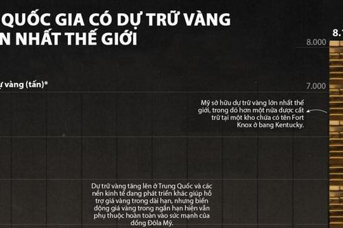 11 quốc gia có dự trữ vàng lớn nhất thế giới