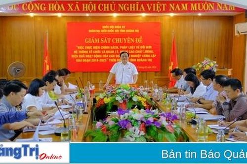 Giám sát thực hiện chính sách, pháp luật về nâng cao chất lượng, hiệu quả hoạt động các đơn vị sự nghiệp công lập