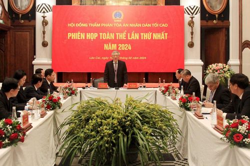 Kết thúc phiên họp toàn thể đầu năm Hội đồng Thẩm phán TANDTC