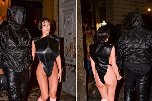 Vợ 29 tuổi của Kanye West gây sốc 'mặc như không' ở sự kiện thời trang