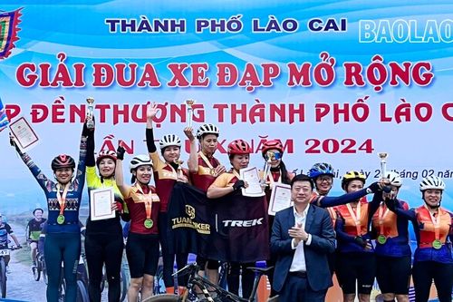 Bế mạc Giải đua xe đạp mở rộng Cup đền Thượng thành phố Lào Cai lần thứ X, năm 2024
