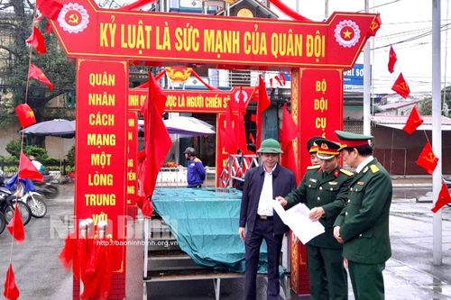 Bộ CHQS tỉnh kiểm tra công tác chuẩn bị cho Lễ giao, nhận quân năm 2024