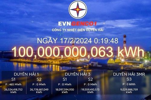 Công ty Nhiệt điện Duyên Hải đạt mốc sản lượng điện 100 tỷ kWh