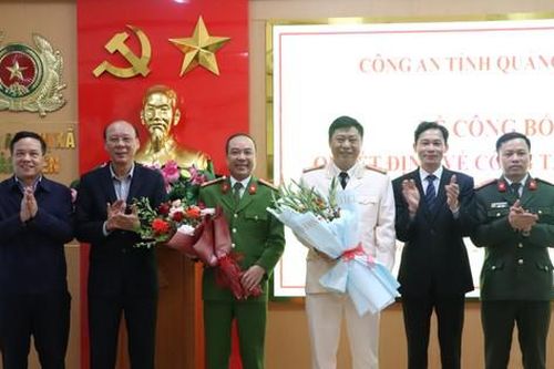 Điều động nhiều vị trí cán bộ chủ chốt tại công an 2 tỉnh
