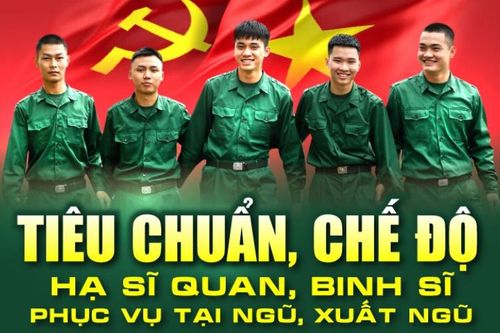 Tiêu chuẩn, chế độ phụ cấp, trợ cấp của hạ sĩ quan, binh sĩ phục vụ tại ngũ, xuất ngũ