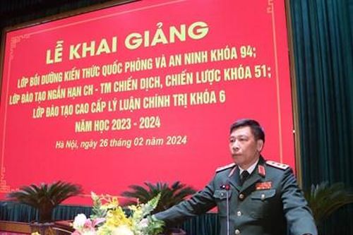 Học viện Quốc phòng khai giảng các lớp đào tạo ngắn hạn, cao cấp lý luận chính trị năm học 2023-2024