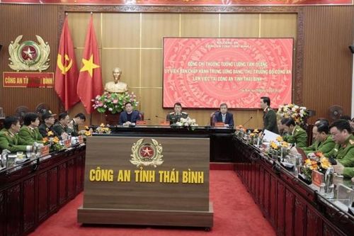 Lãnh đạo Bộ Công an làm việc với Công an tỉnh Thái Bình