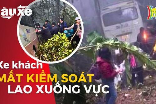 Xe khách mất kiểm soát lao xuống vực ở Tam Đảo| Bản tin Tàu và xe | 26/02/2024