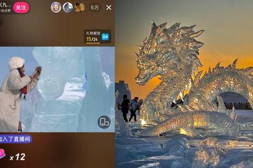 Nữ blogger livestream khắc rồng băng dưới trời -12 độ, câu chuyện phía sau gây xót xa