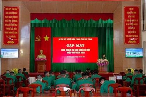 Các đơn vị tiếp nhận chiến sĩ mới nhập ngũ năm 2024