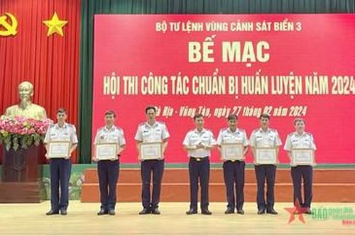 Vùng Cảnh sát biển 3 thi công tác chuẩn bị huấn luyện năm 2024