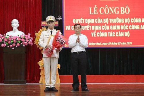 Phó Trưởng ban Nội chính Tỉnh ủy làm Phó Giám đốc Công an tỉnh Quảng Ngãi