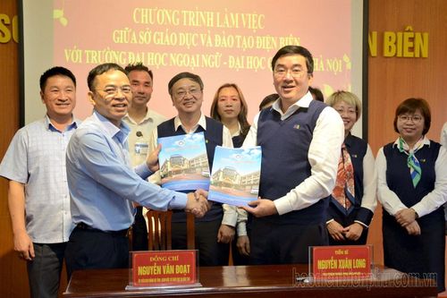 Sở Giáo dục và Đào tạo Điện Biên ký kết hợp tác với Trường Đại học Ngoại ngữ - Đại học Quốc gia Hà Nội