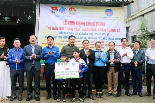 Hà Tĩnh: Khởi công xây dựng 'Ngôi nhà khăn quàng đỏ'