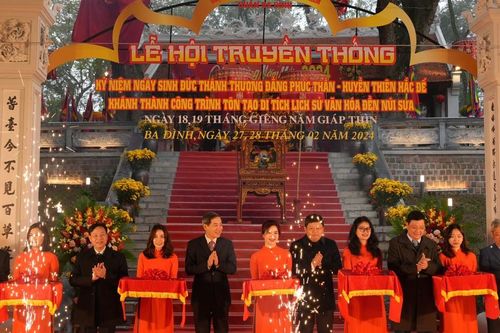 Quận Ba Đình: Khánh thành công trình tôn tạo di tích Đền Núi Sưa