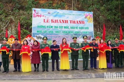 Khánh thành đường kiểm tra cột mốc, bảo vệ biên giới ở Lạng Sơn