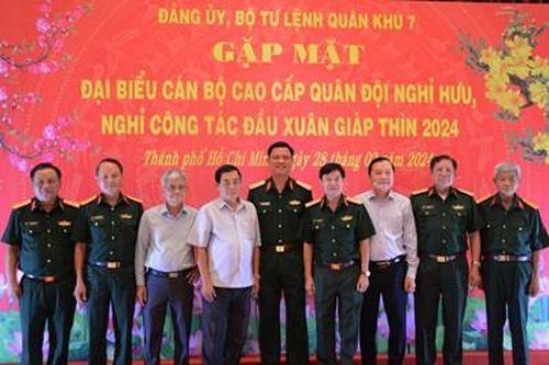 Đảng ủy, Bộ tư lệnh Quân khu 7 gặp mặt đại biểu cán bộ cao cấp Quân đội nghỉ hưu, nghỉ công tác