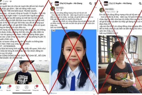 Xuất hiện hàng loạt thông tin giả 'tìm trẻ lạc' trên Facebook
