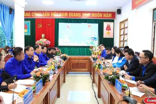 Đoàn thanh niên Nhân dân Cách mạng tỉnh Luông Pha Bang làm việc với Tỉnh đoàn Sơn La