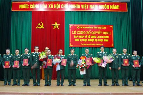 Tổ chức lại cơ quan Hậu cần, Kỹ thuật và đơn vị trực thuộc Bộ Chỉ huy Quân sự tỉnh