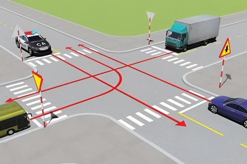 Theo quy tắc giao thông, thứ tự các xe đi thế nào?