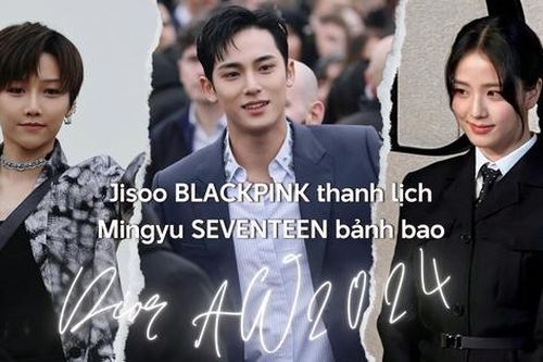 Show Dior tại Paris: Jisoo hóa 'chị Tư' Wednesday, Mingyu bảnh bao