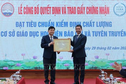 Học viện Báo chí và Tuyên truyền đạt Tiêu chuẩn kiểm định chất lượng cơ sở giáo dục