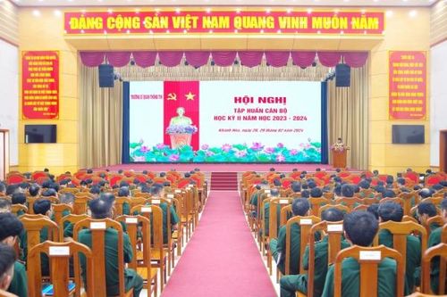 Trường Sĩ quan Thông tin tổ chức tập huấn cán bộ học kỳ 2, năm học 2023 - 2024