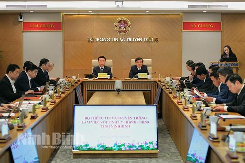 Đoàn công tác của tỉnh Ninh Bình làm việc với Bộ Thông tin và Truyền thông