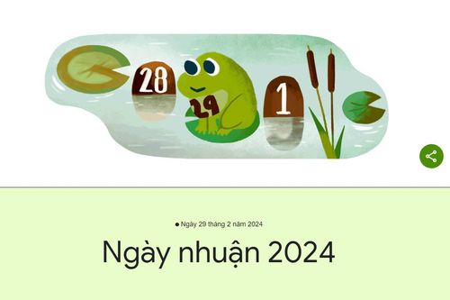 Google Doodle đón ngày nhuận 2024 với chú ếch dễ thương