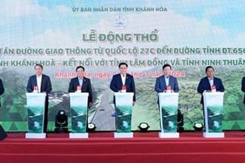 Chủ tịch Quốc hội dự lễ động thổ đường giao thông từ Quốc lộ 27C đến đường tỉnh ĐT.656 tỉnh Khánh Hòa