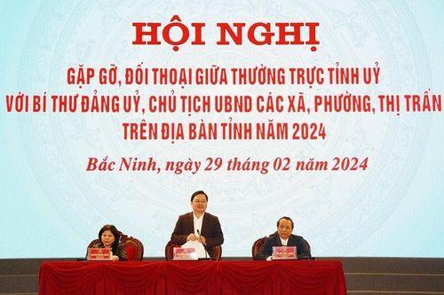 Bắc Ninh: Thường trực Tỉnh ủy đối thoại với lãnh đạo xã, phường, thị trấn