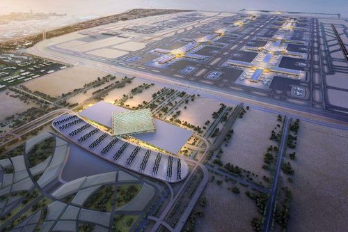 Sân bay lớn nhất thế giới đang được xây dựng trên sa mạc ở Dubai
