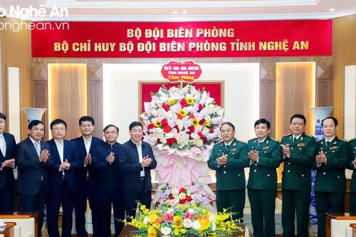 Thường trực Tỉnh ủy chúc mừng Bộ Chỉ huy Bộ đội Biên phòng tỉnh nhân ngày truyền thống