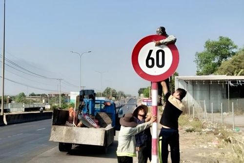Giới hạn tốc độ 60km/h trên đường Võ Nguyên Giáp, đoạn trước Khu du lịch Vườn Xoài
