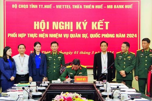 Ký kết phối hợp thực hiện nhiệm vụ quân sự - quốc phòng năm 2024