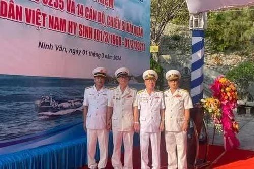 Lễ tưởng niệm sự hy sinh cao cả của thủy thủ 3 tàu không số trong chiến dịch Mậu Thân 1968