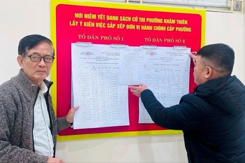 Hà Nội: Niêm yết danh sách cử tri lấy ý kiến việc sắp xếp đơn vị hành chính cấp xã