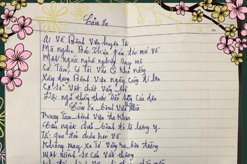 Những lá thư tay cảm ơn Thầy thuốc