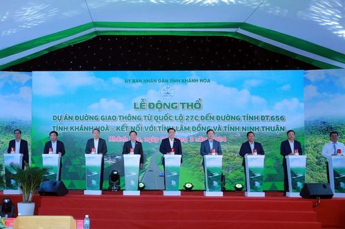 Khánh Hòa: Động thổ tuyến đường hơn 1.900 tỷ đồng vốn đầu tư kết nối với Ninh Thuận, Lâm Đồng
