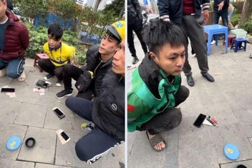 Bắt 5 xe ôm ngang nhiên chơi 'xóc đĩa' tại công viên