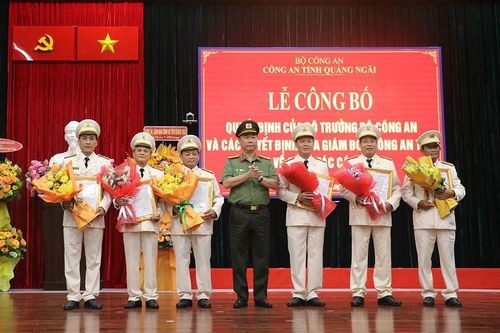 Điều động, bổ nhiệm nhiều cán bộ chủ chốt ở công an 2 tỉnh