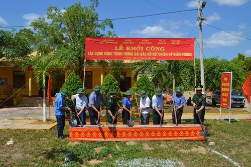 Khởi công tượng đài 'Bác Hồ với chiến sĩ Biên phòng'