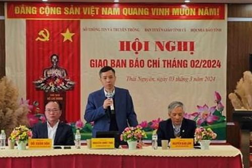 Thái Nguyên tổ chức giao ban báo chí tháng 2/2024