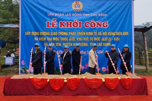 Khởi công xây dựng đường giao thông phát triển kinh tế - xã hội vùng biên giới huyện Hà Quảng